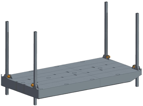 DB-205d - Steel Work Pontoon with 4 spuds