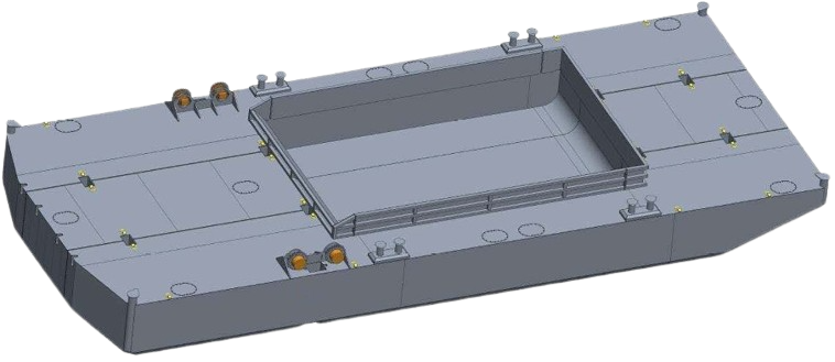 DBC-241 - Deck Barge with Coaming (Bin Walls)
