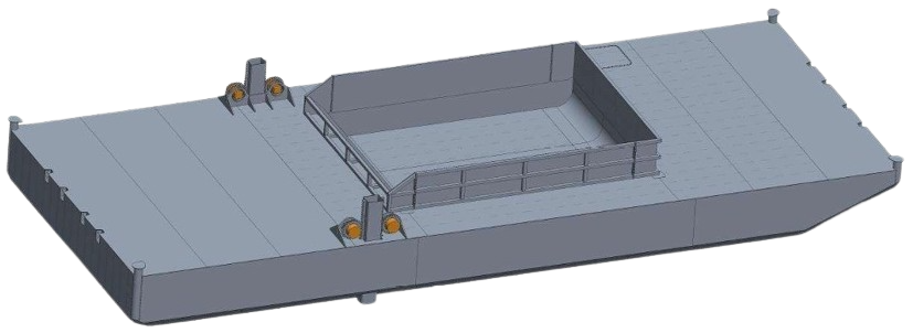 DBC-252 - Deck Barge with Coaming (Bin Walls)