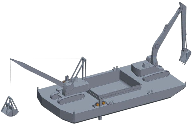 DBC-253 - Deck Barge with Coaming (Bin Walls)